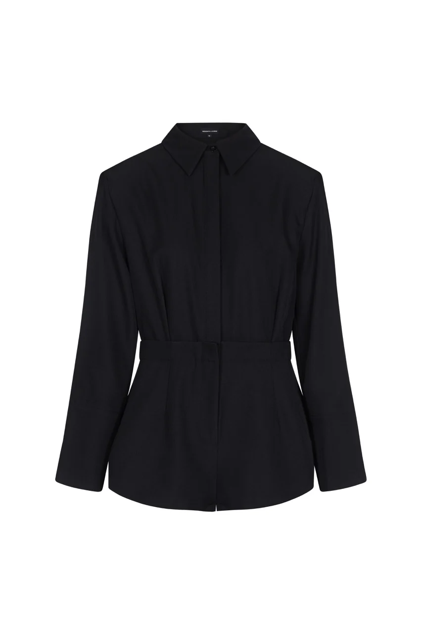 ALANI Black Shoulder Pad Playsuit - Image 8