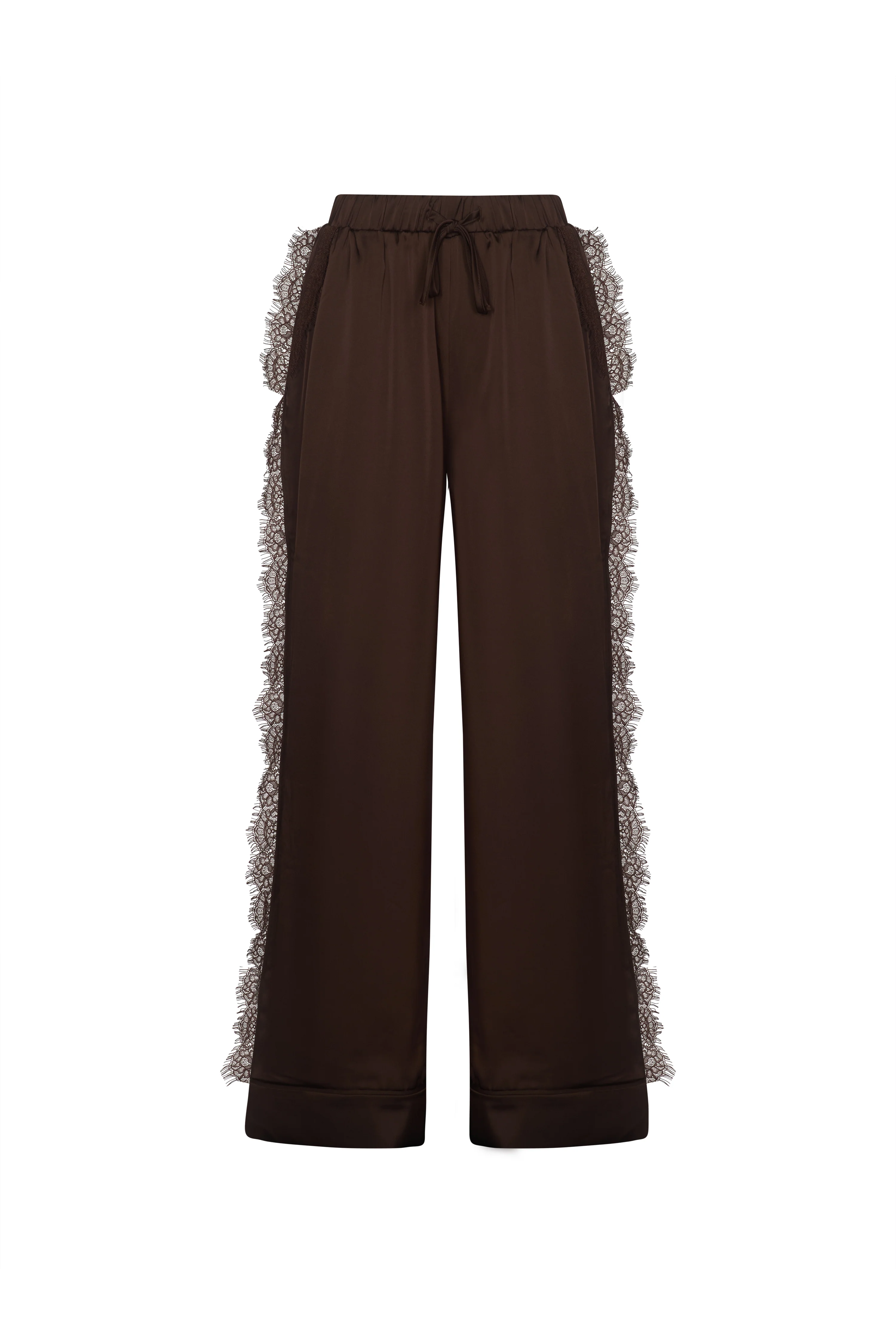 ARELA Brown Satin Trousers - Image 7