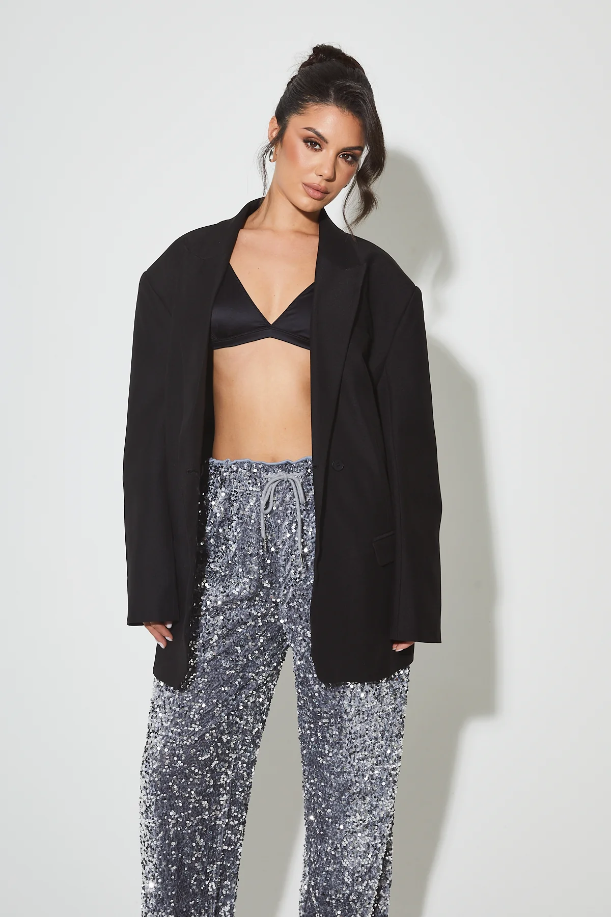 CHIARA Silver Sequin Trouser - Image 2