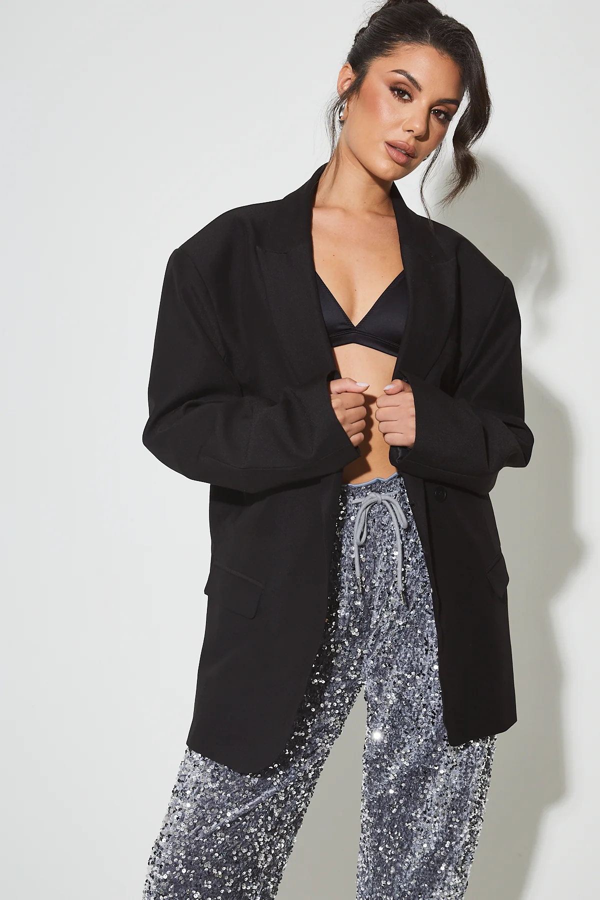 CHIARA Silver Sequin Trouser - Image 4