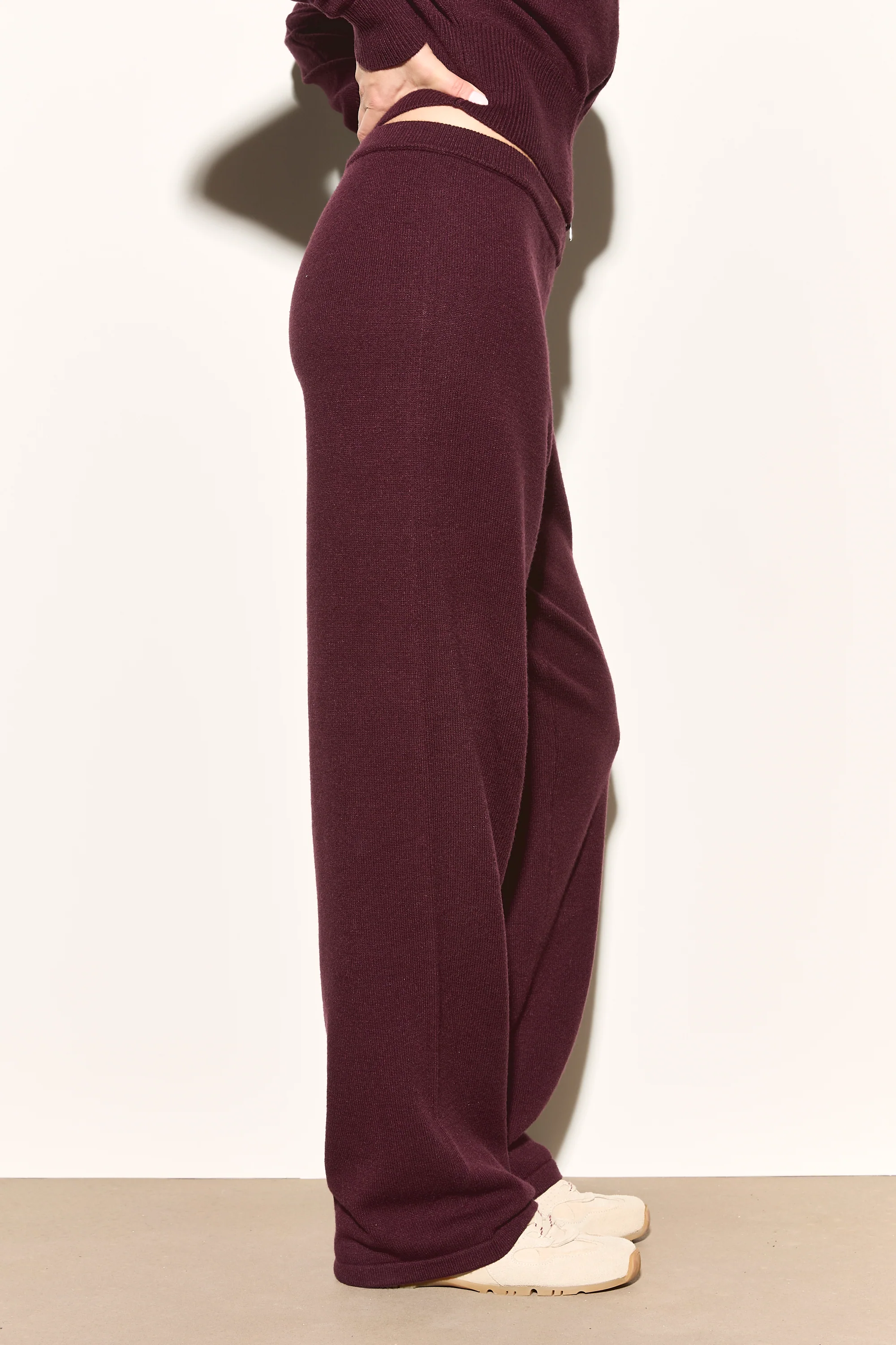 ESME Burgundy Knit Trousers - Image 5