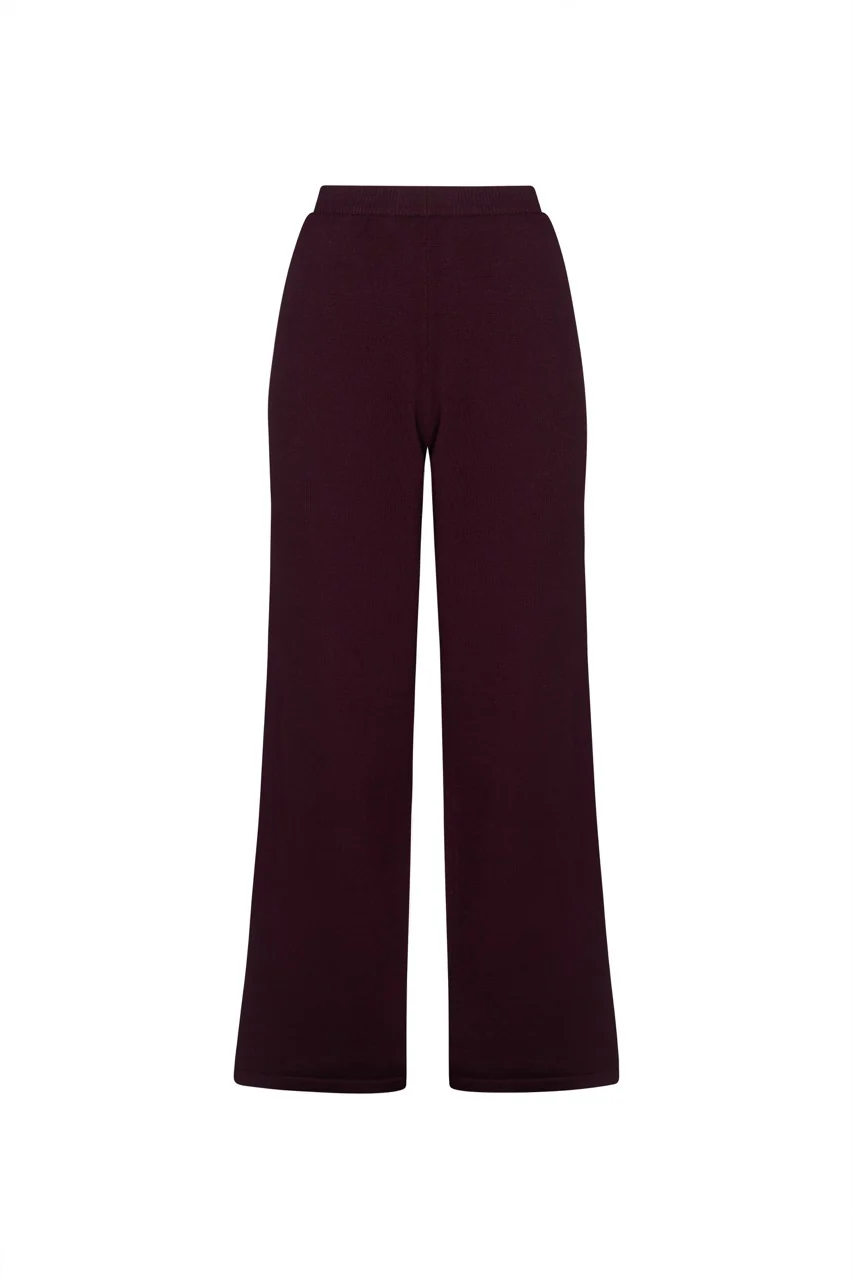 ESME Burgundy Knit Trousers - Image 7