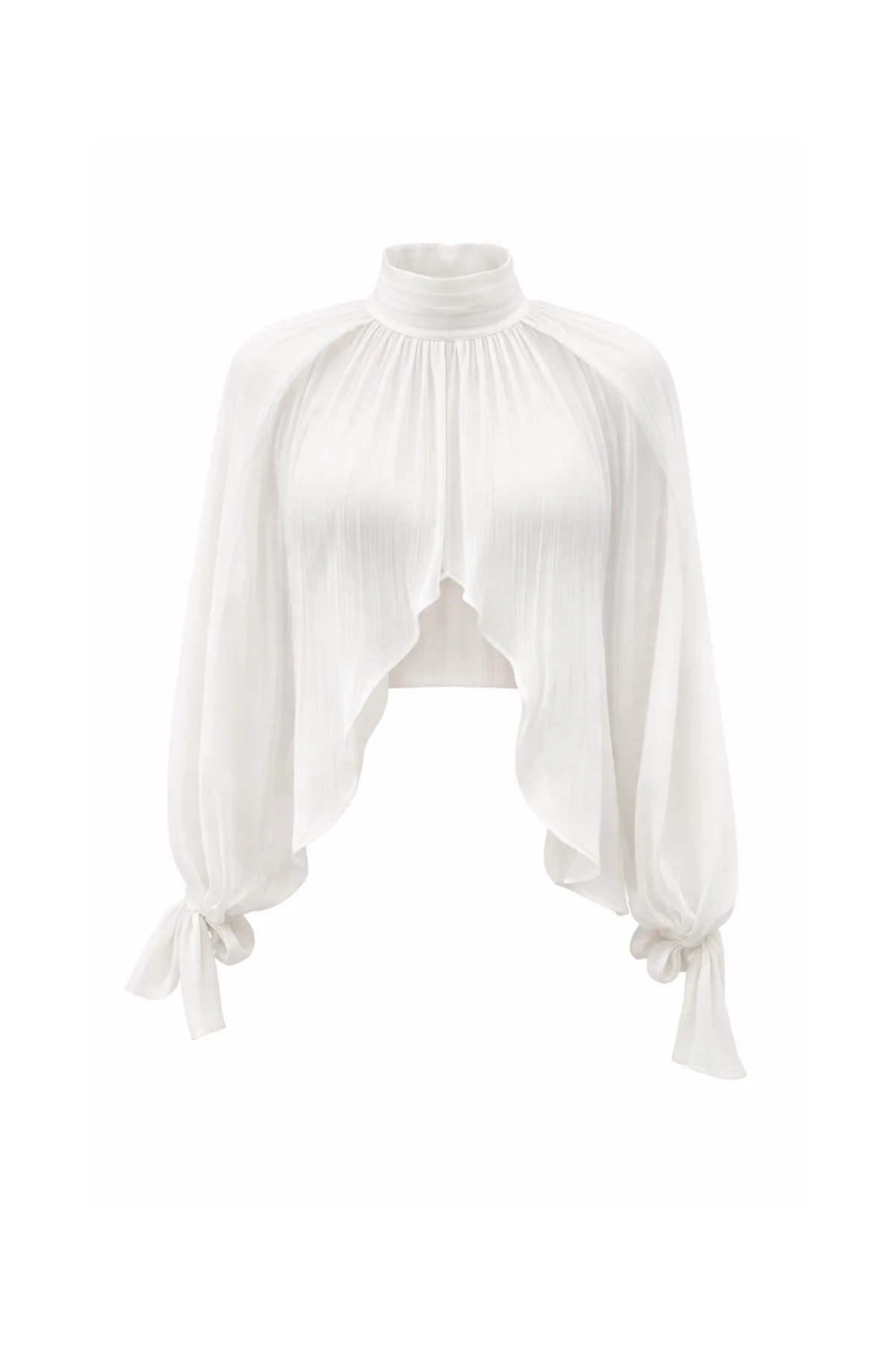 FRANCESCA White Pleated Blouse - Image 6