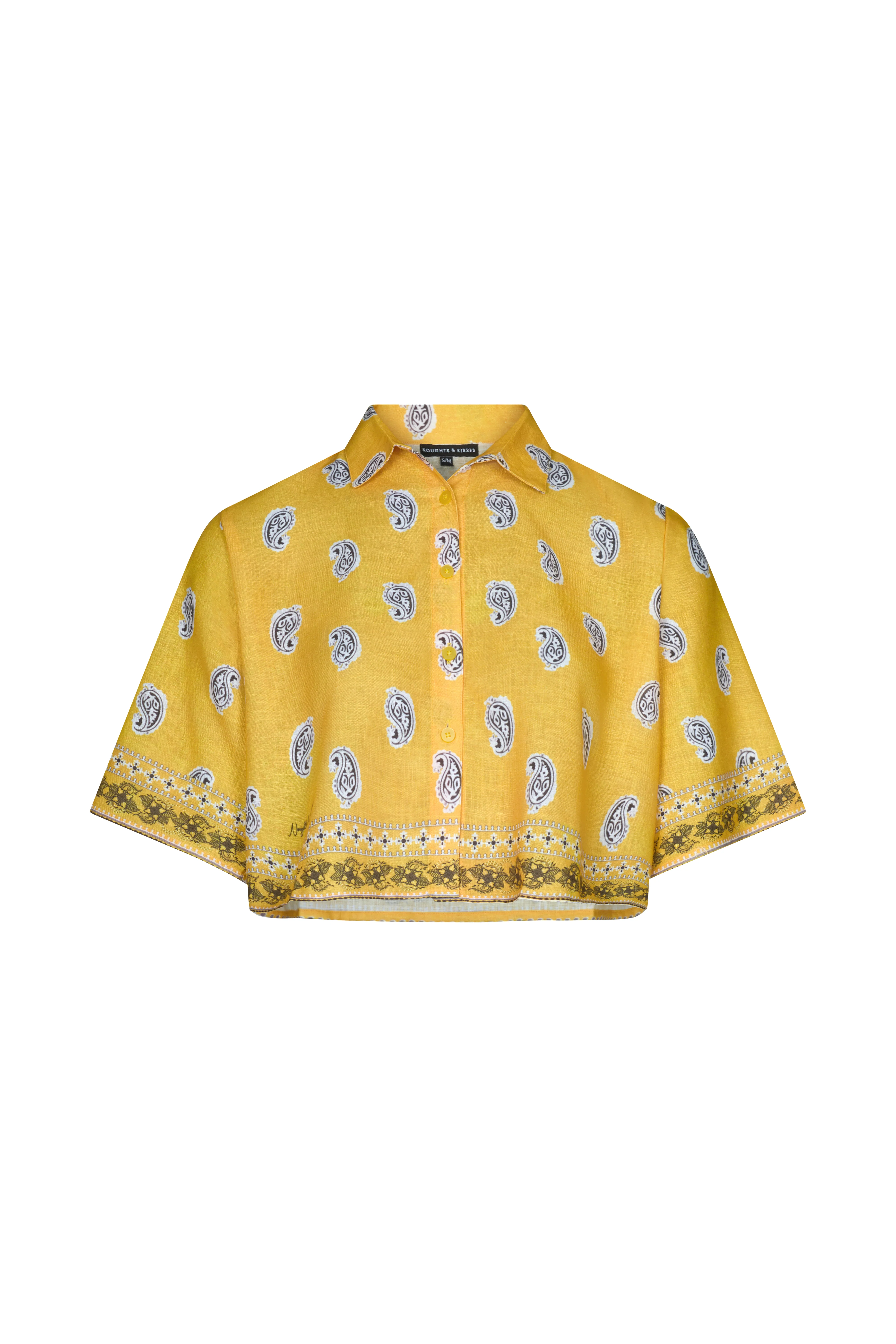 GOLDEN HOUR Yellow Cropped Shirt - Image 6