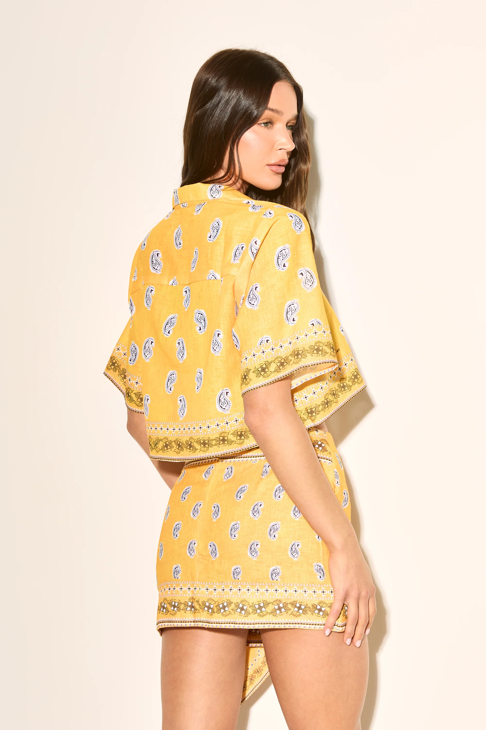 GOLDEN HOUR Yellow Wrap Skirt - Image 5
