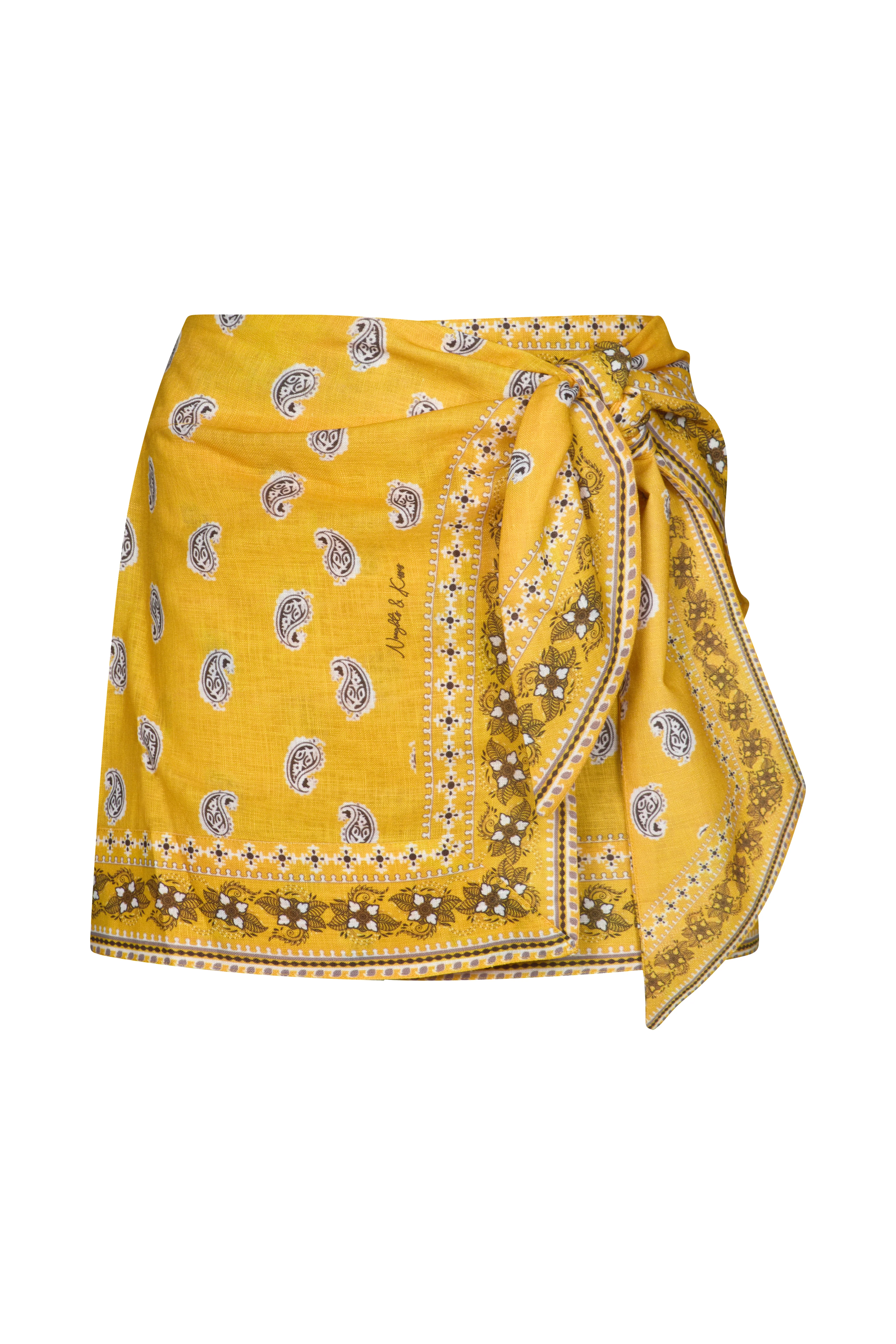 GOLDEN HOUR Yellow Wrap Skirt - Image 6