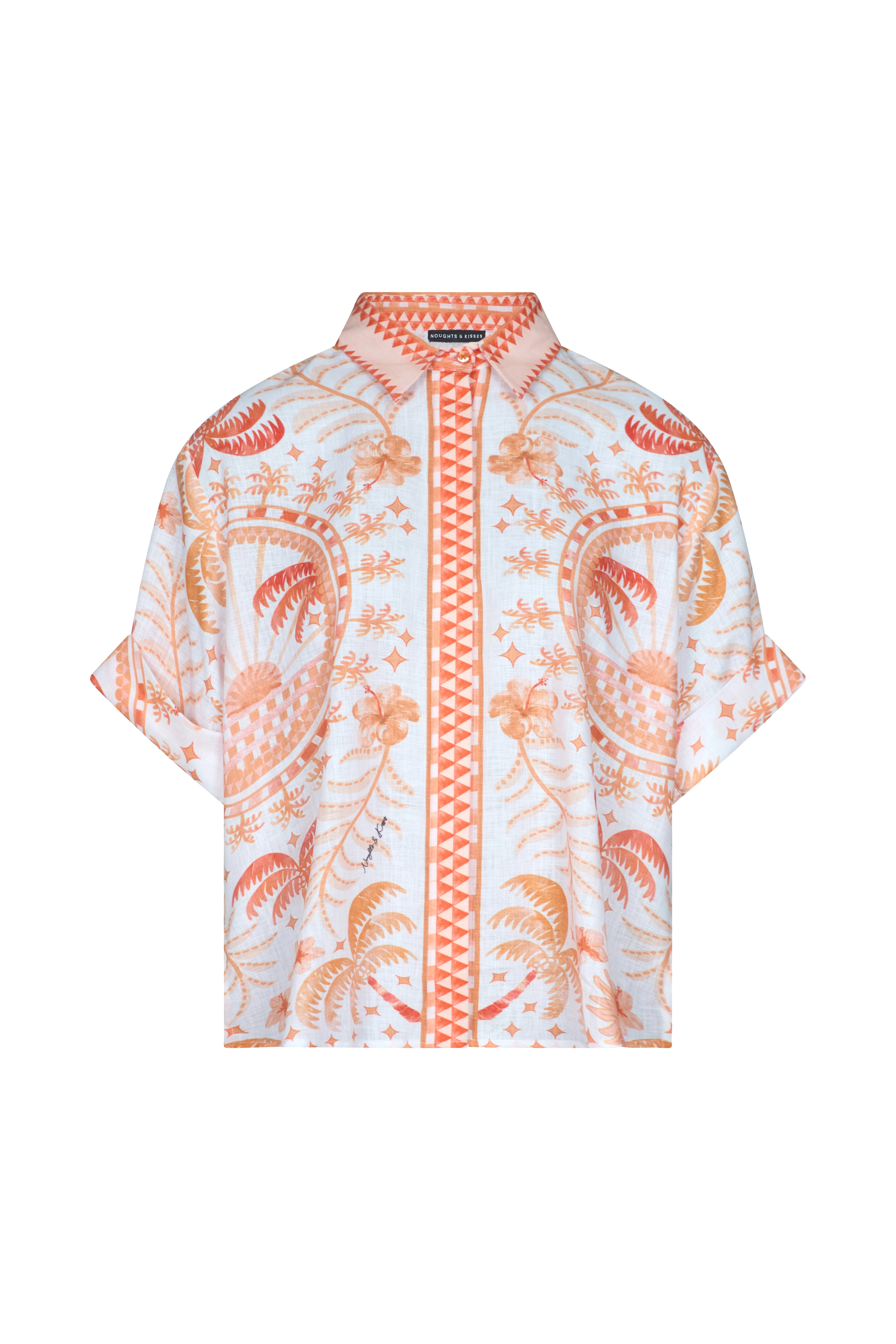 HIBISCUS ORANGE Printed Shirt - Image 8