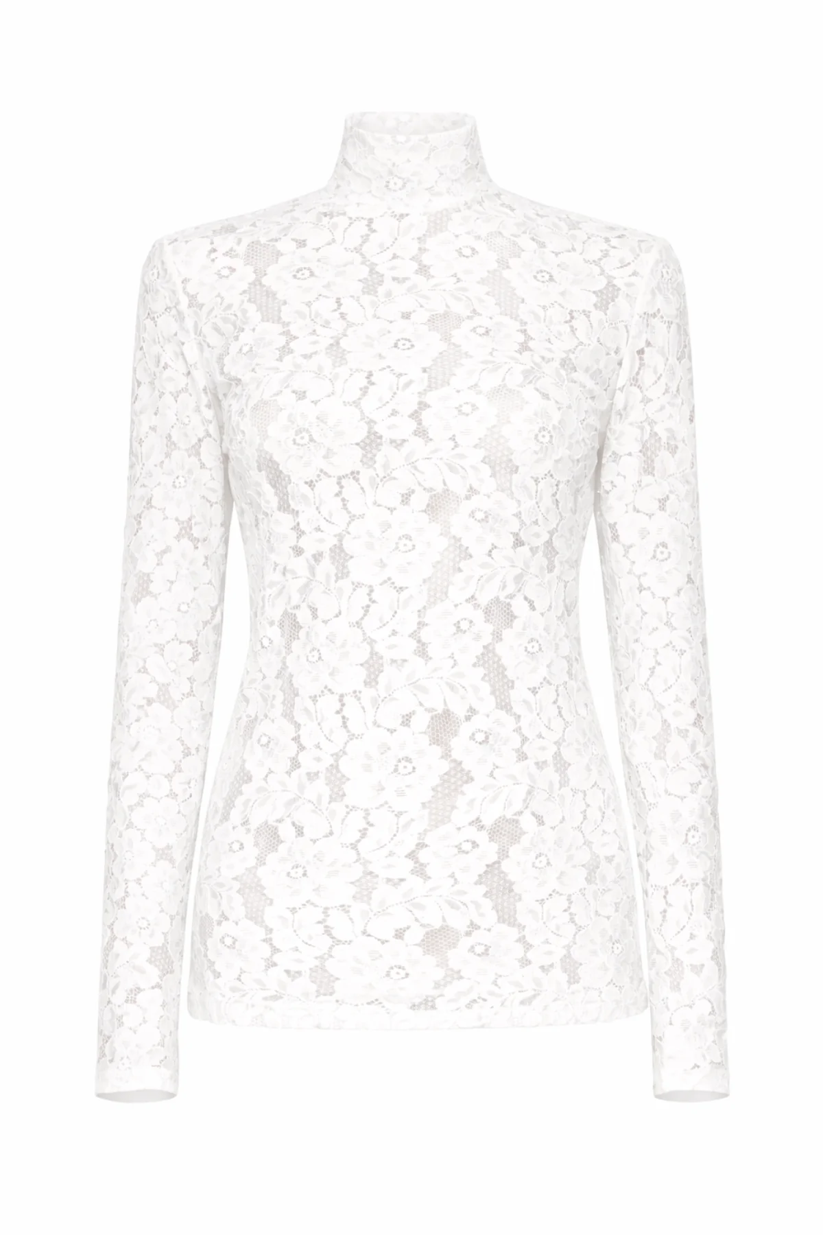 IMANI White High Neck Lace Top - Image 7