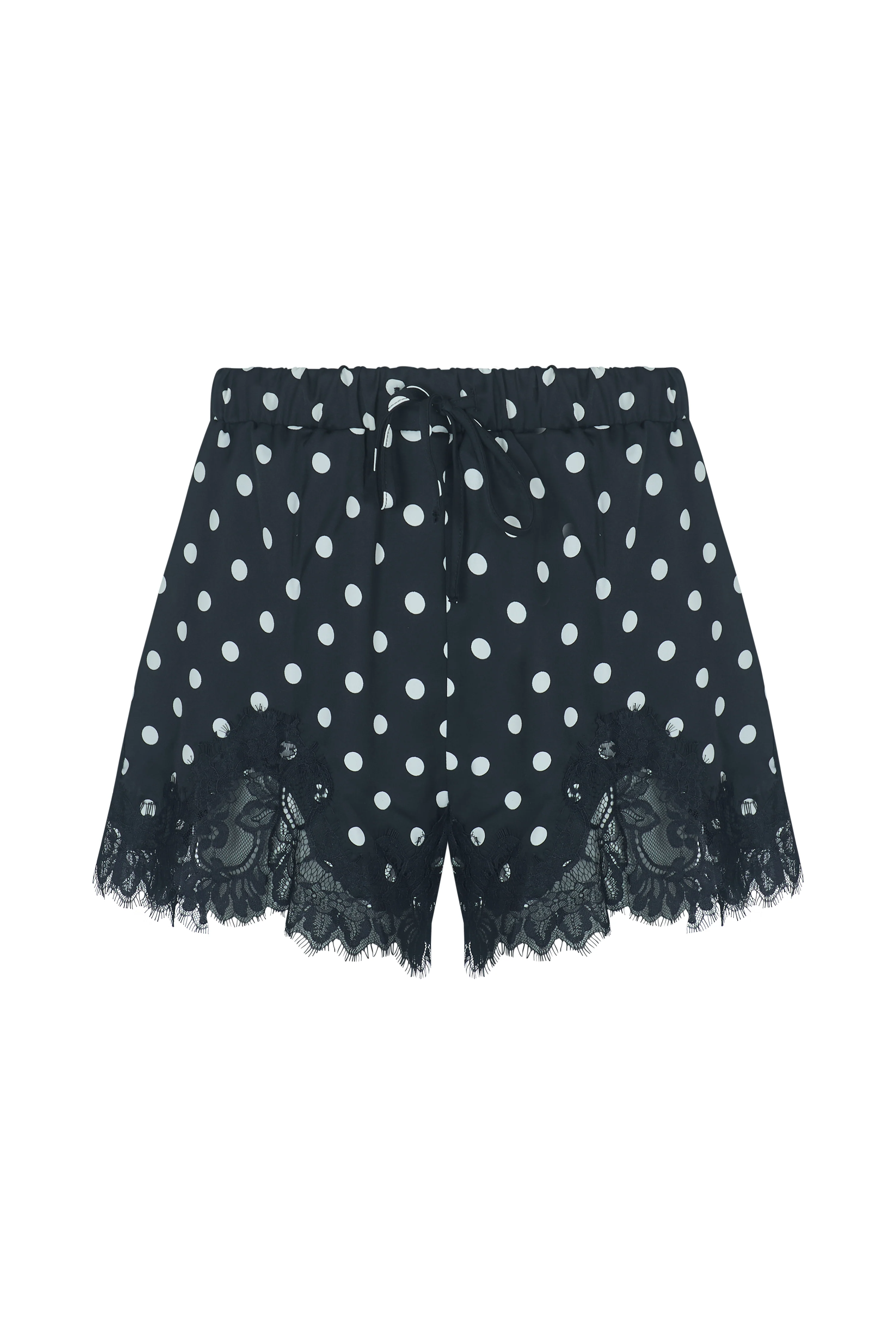 LEOLA Black Polkadot Lace Shorts - Image 7