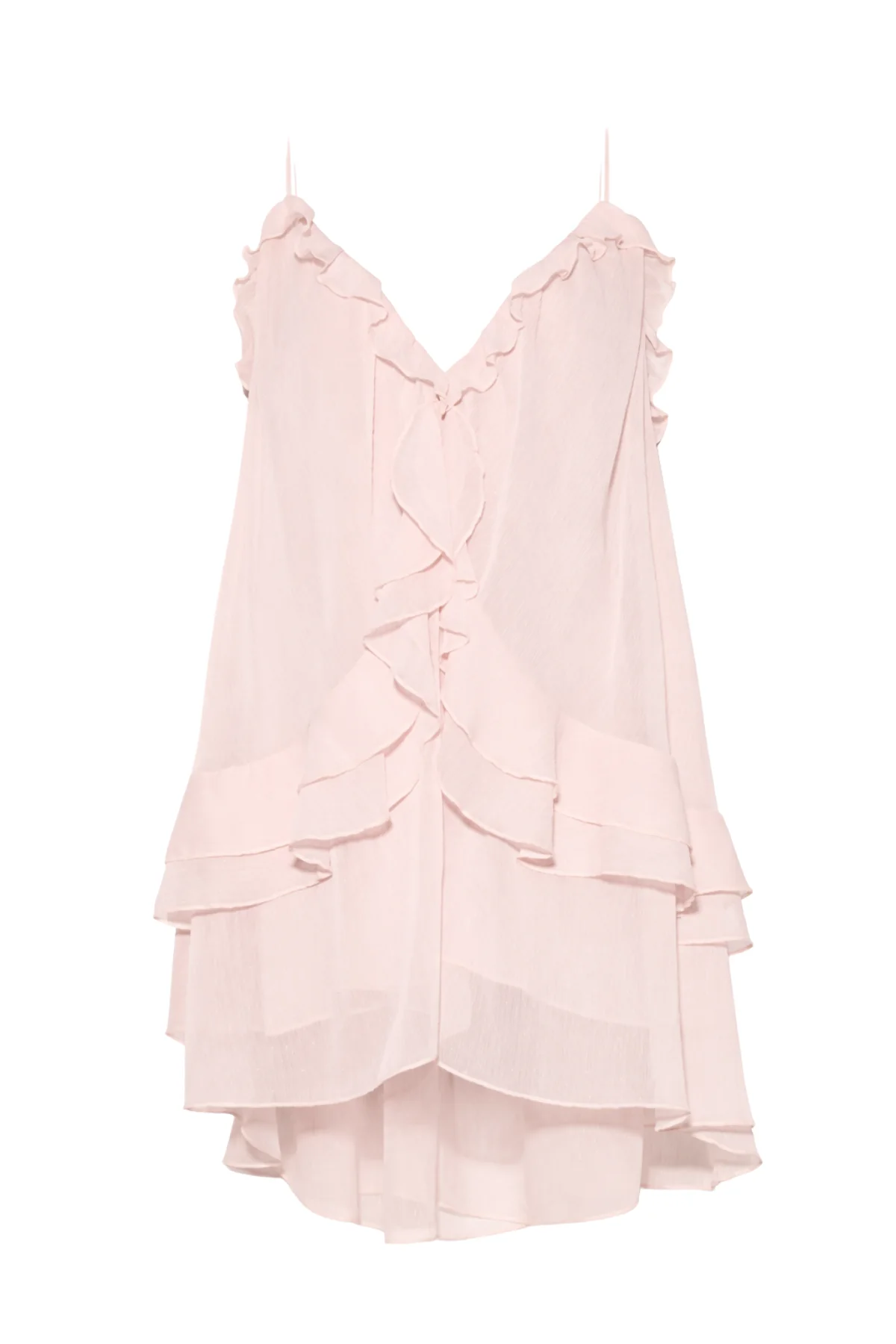 LIBERTE Pink Dobby Chiffon Mini Dress - Image 8
