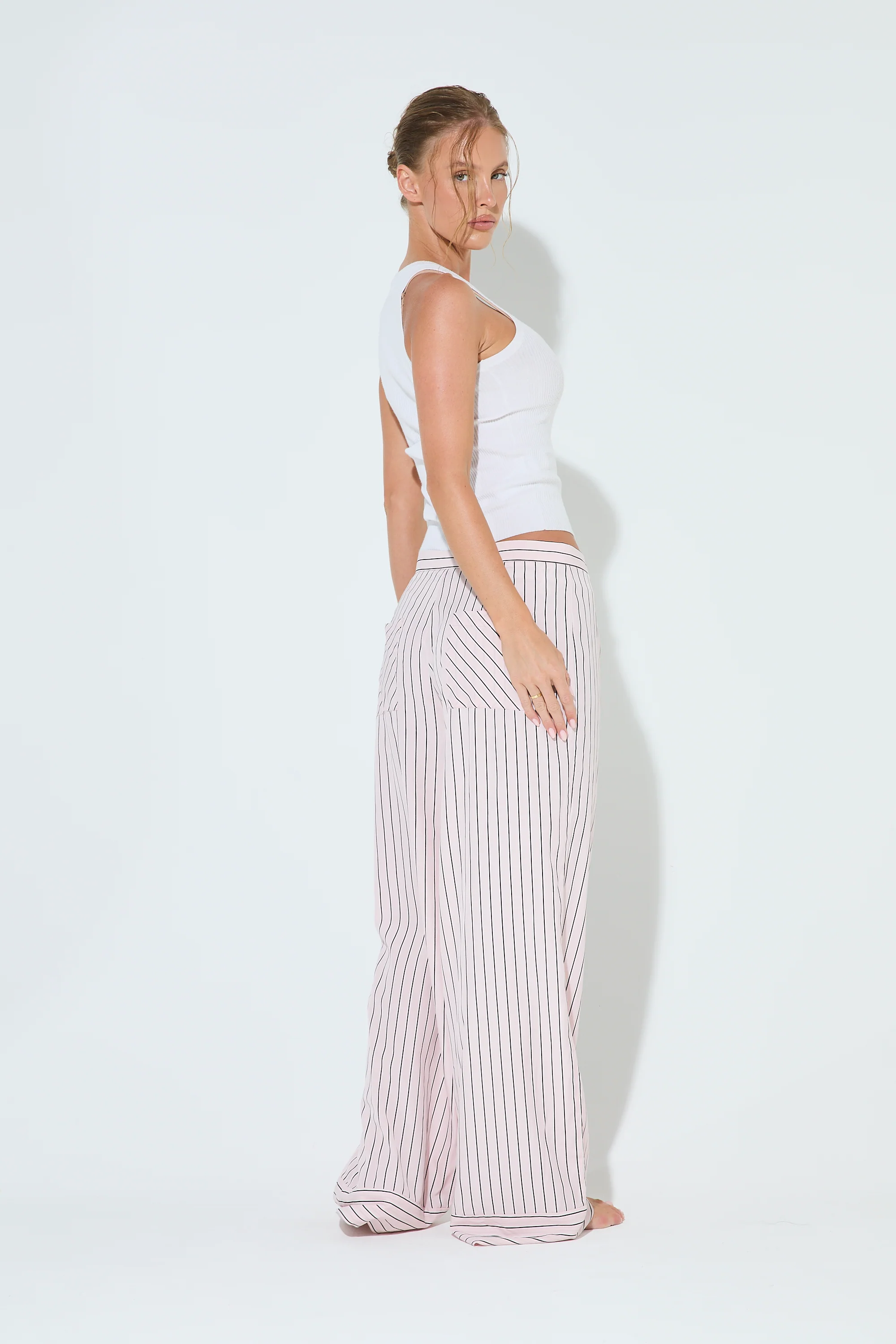 LIMA Pink Stripe Trousers - Image 5