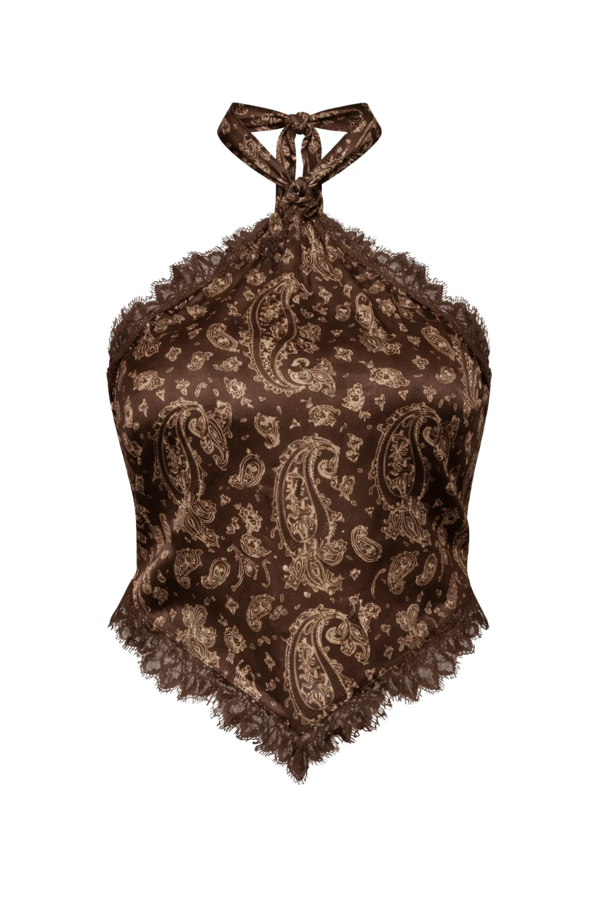 MADDIE Brown Paisley Print Top - Image 8