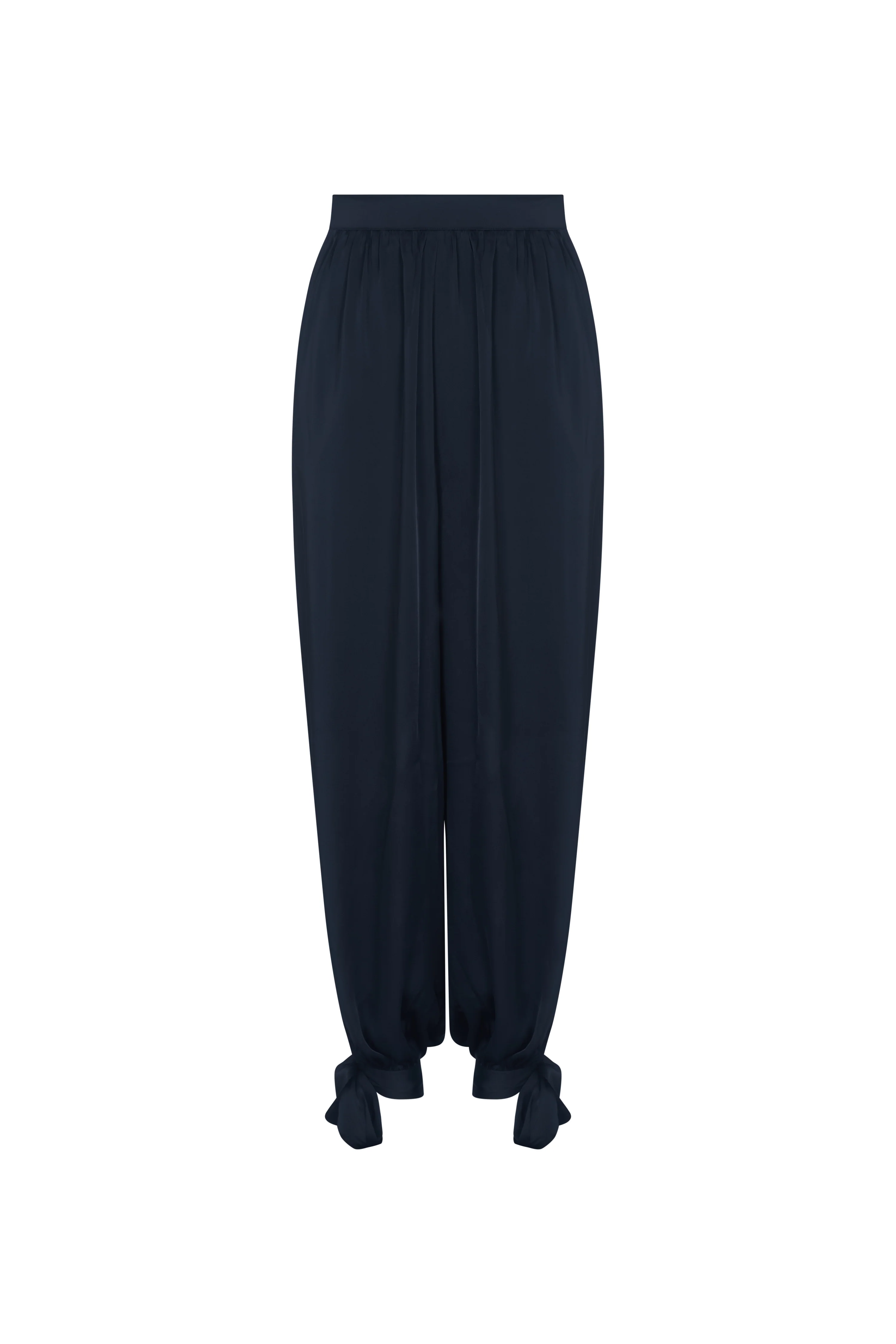 MARGOT Black Satin Balloon Trousers - Image 7