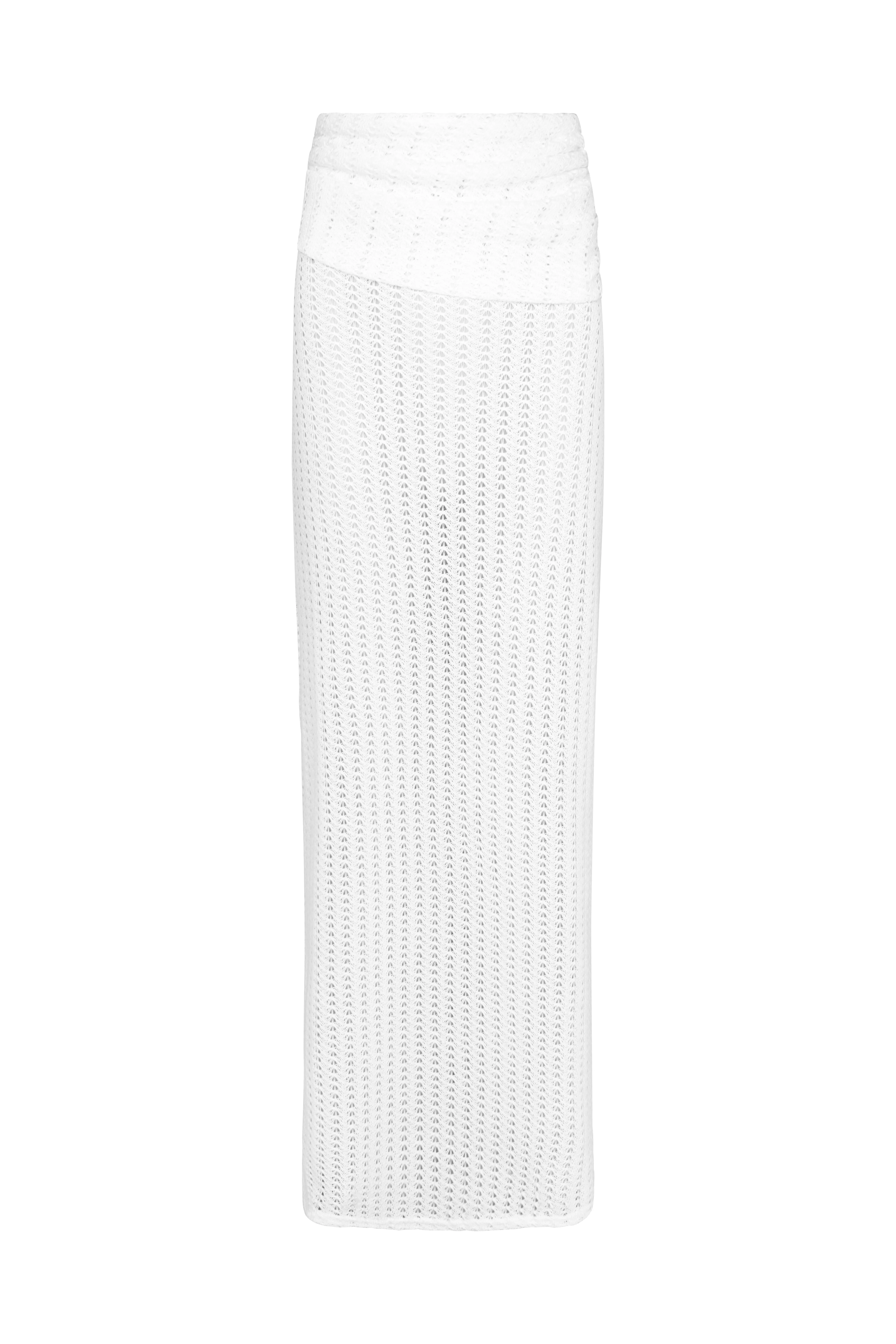 SEREN White Knit Halter Top & Skirt Co Ord - Image 6