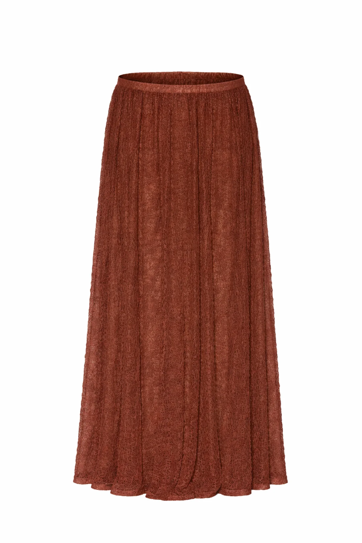 YASMINA Brown Lace Skirt - Image 6