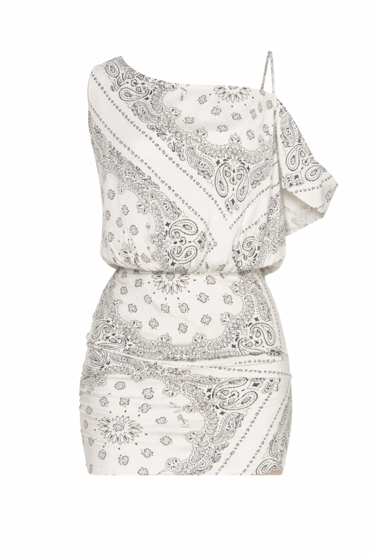 ZURI White Bandana Print Dress - Image 8